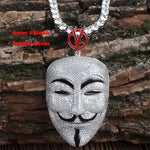 V for Vendetta Hip Hop Necklace by KeloKang - Stylish Accessory for Fans - Buzzastore