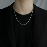 925 Sterling Silver 2MM Snake Link Chain Necklace for Men Women - Punk Hip-Hop Style Jewelry Gift - Buzzastore