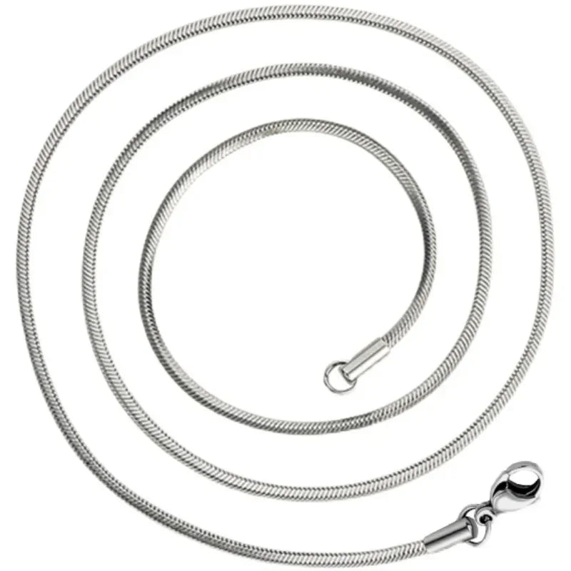925 Sterling Silver 2MM Snake Link Chain Necklace for Men Women - Punk Hip-Hop Style Jewelry Gift - Buzzastore