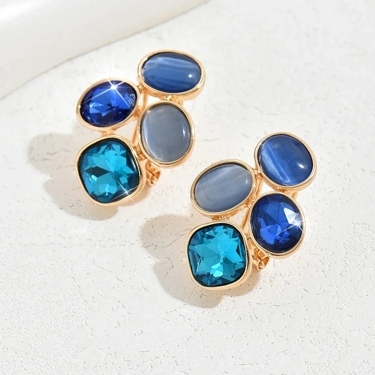 Colorful Geometric Earrings for Women Bohemian Ear Piercing Jewelry Gift - Buzzastore