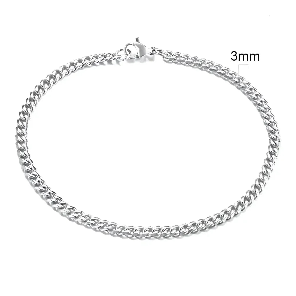Vnox Silver Chunky Miami Curb Chain Bracelet for Men - Buzzastore