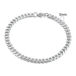 Vnox Silver Chunky Miami Curb Chain Bracelet for Men - Buzzastore