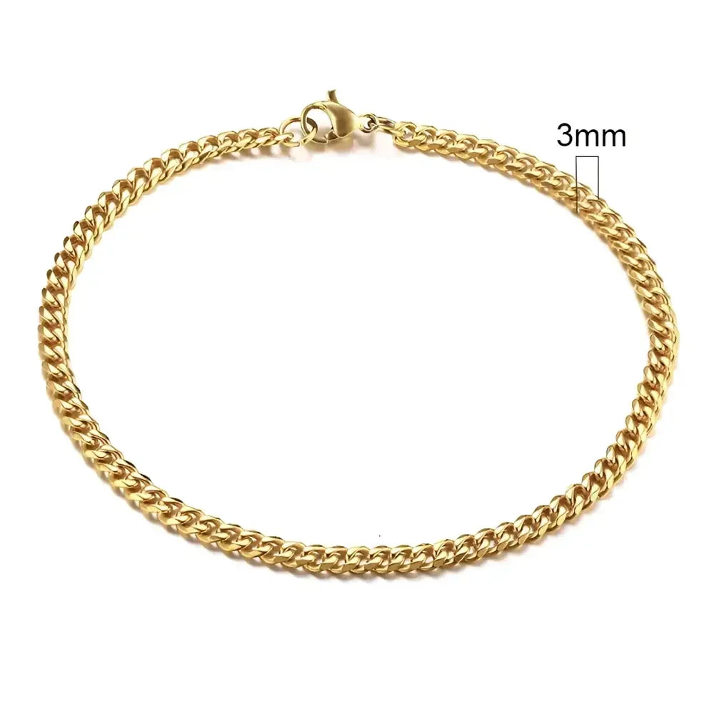 Vnox Silver Chunky Miami Curb Chain Bracelet for Men - Buzzastore