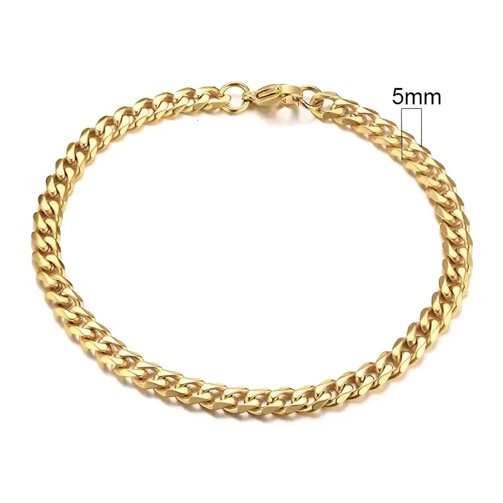 Vnox Silver Chunky Miami Curb Chain Bracelet for Men - Buzzastore