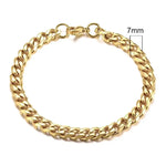 Vnox Silver Chunky Miami Curb Chain Bracelet for Men - Buzzastore