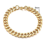 Vnox Silver Chunky Miami Curb Chain Bracelet for Men - Buzzastore