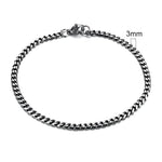 Vnox Silver Chunky Miami Curb Chain Bracelet for Men - Buzzastore