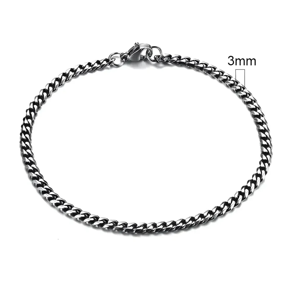 Vnox Silver Chunky Miami Curb Chain Bracelet for Men - Buzzastore