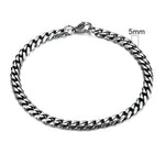 Vnox Silver Chunky Miami Curb Chain Bracelet for Men - Buzzastore