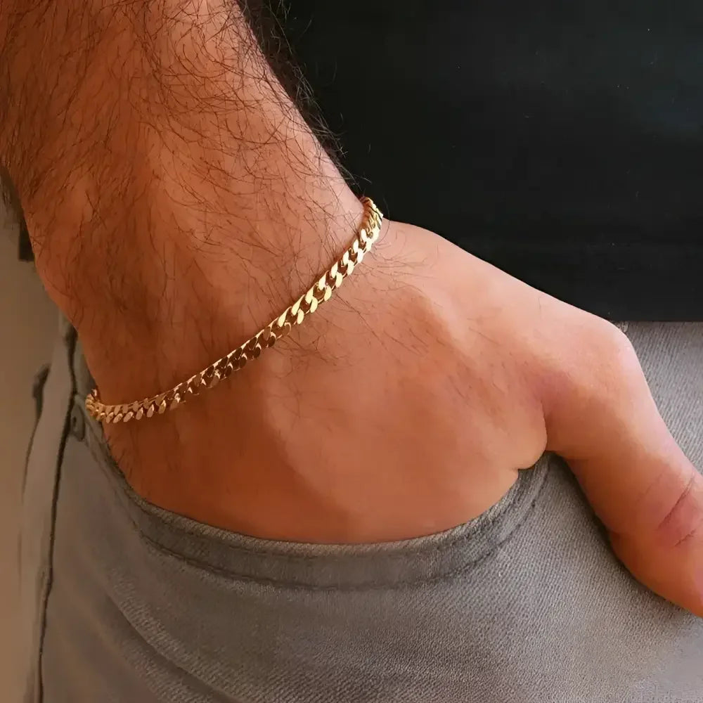 Vnox Silver Chunky Miami Curb Chain Bracelet for Men - Buzzastore