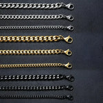 Vnox Silver Chunky Miami Curb Chain Bracelet for Men - Buzzastore