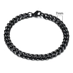 Vnox Silver Chunky Miami Curb Chain Bracelet for Men - Buzzastore