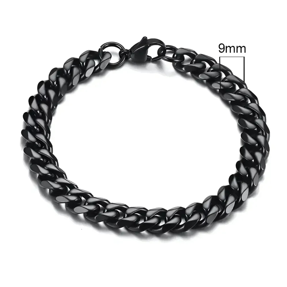 Vnox Silver Chunky Miami Curb Chain Bracelet for Men - Buzzastore