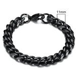 Vnox Silver Chunky Miami Curb Chain Bracelet for Men - Buzzastore
