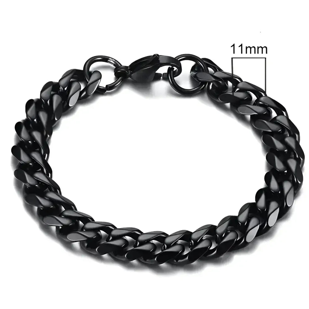 Vnox Silver Chunky Miami Curb Chain Bracelet for Men - Buzzastore