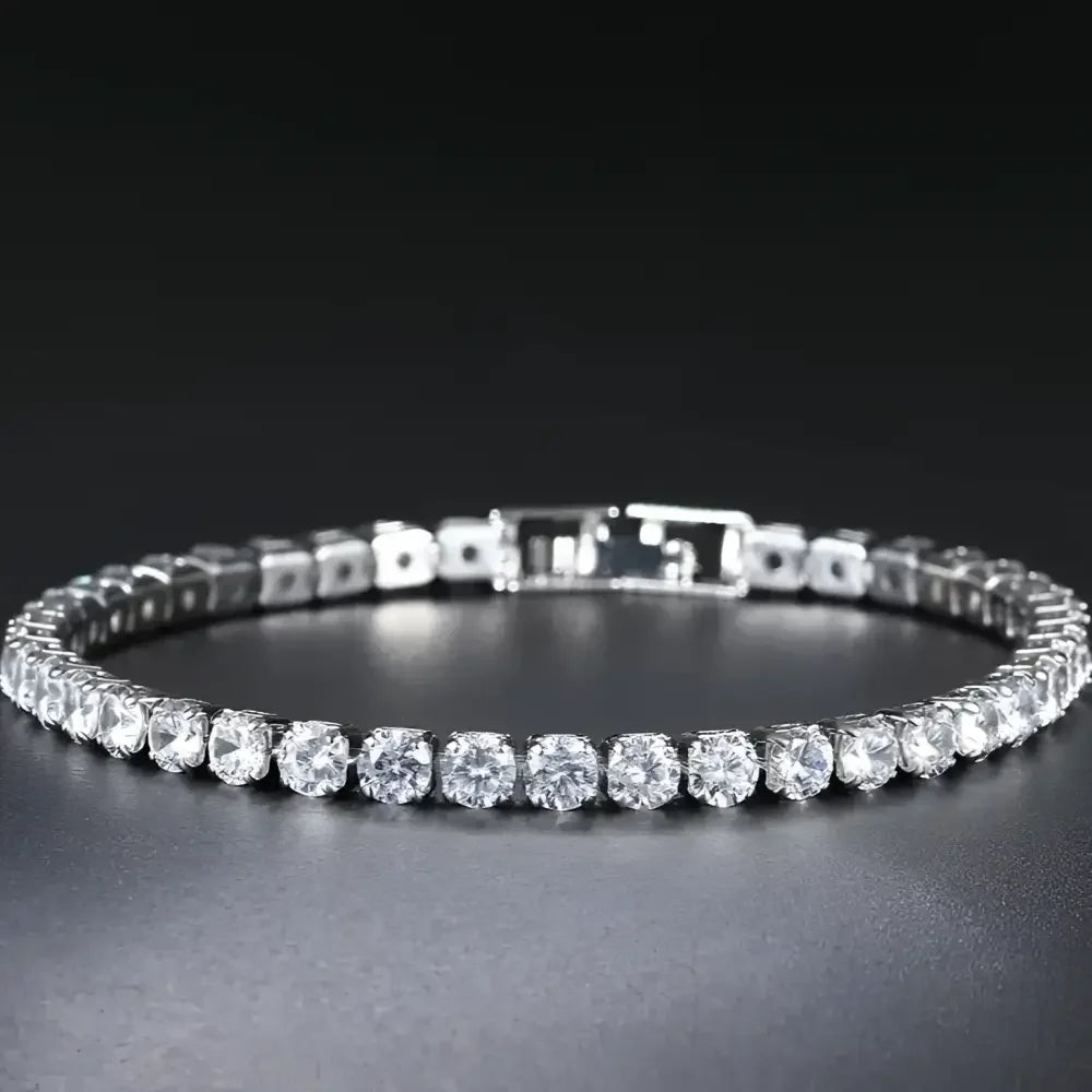 Iced Out Crystal Tennis Bracelet for Men - Hip Hop Style Jewelry - Buzzastore