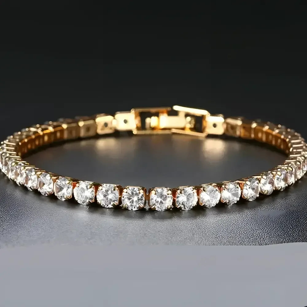 Iced Out Crystal Tennis Bracelet for Men - Hip Hop Style Jewelry - Buzzastore