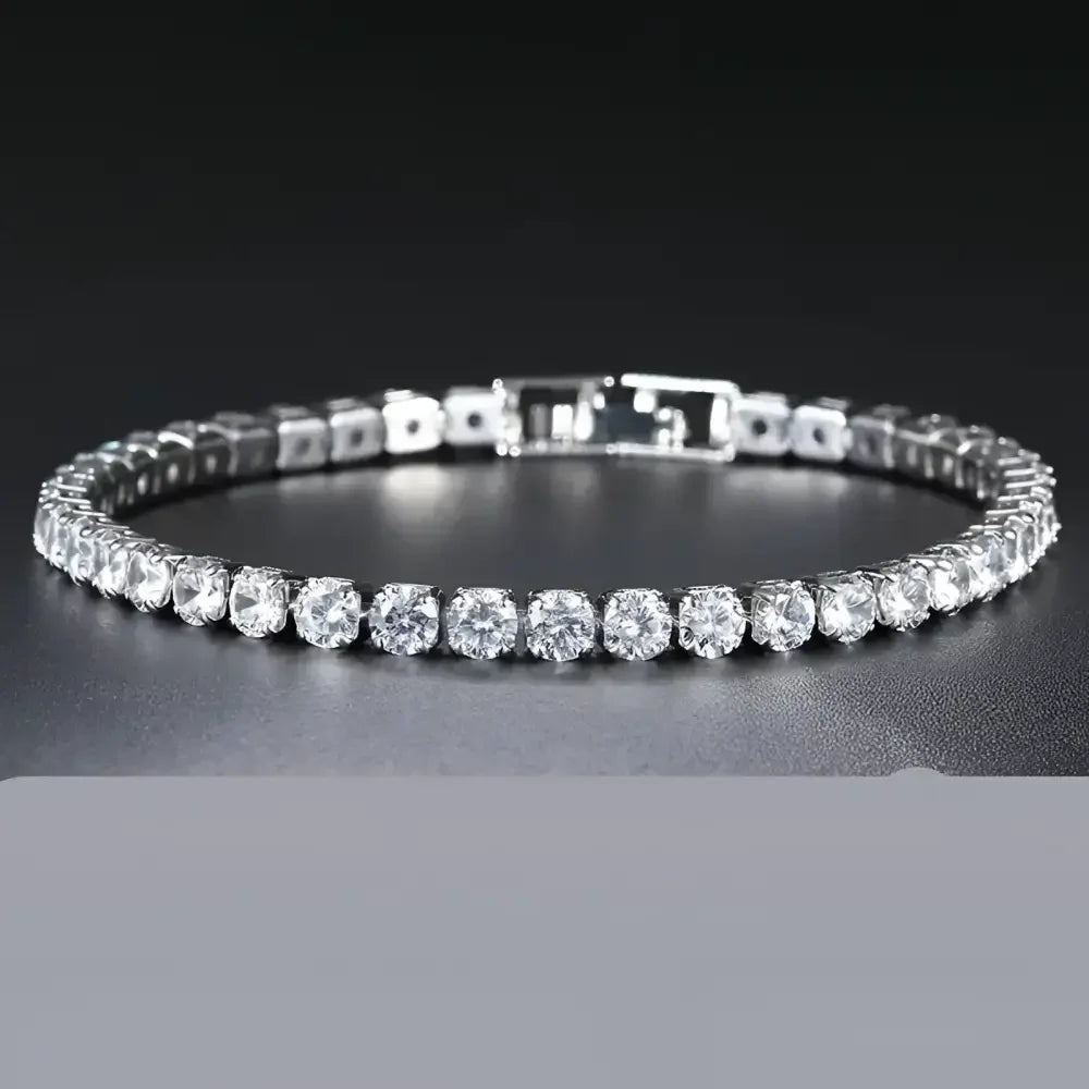 Iced Out Crystal Tennis Bracelet for Men - Hip Hop Style Jewelry - Buzzastore