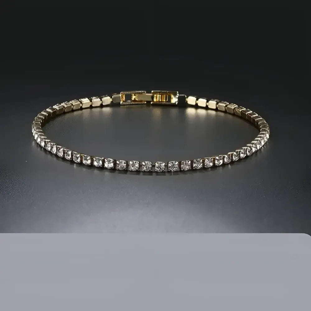 Iced Out Crystal Tennis Bracelet for Men - Hip Hop Style Jewelry - Buzzastore
