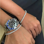 Iced Out Crystal Tennis Bracelet for Men - Hip Hop Style Jewelry - Buzzastore