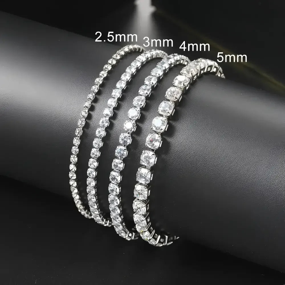 Iced Out Crystal Tennis Bracelet for Men - Hip Hop Style Jewelry - Buzzastore