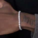 Iced Out Crystal Tennis Bracelet for Men - Hip Hop Style Jewelry - Buzzastore