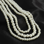 Handmade Imitation Pearl Necklace for Men Women - Trendy Simple Strand Jewelry Gift - Buzzastore
