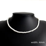 Handmade Imitation Pearl Necklace for Men Women - Trendy Simple Strand Jewelry Gift - Buzzastore