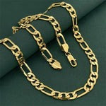 24K Gold Geometric Chain Necklace for Men Women - Unique Triangle Link Design for Luxury Confidence - Buzzastore