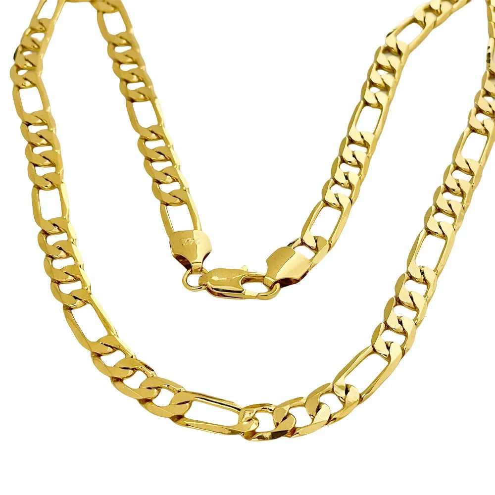 24K Gold Geometric Chain Necklace for Men Women - Unique Triangle Link Design for Luxury Confidence - Buzzastore