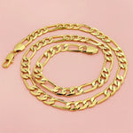 24K Gold Geometric Chain Necklace for Men Women - Unique Triangle Link Design for Luxury Confidence - Buzzastore