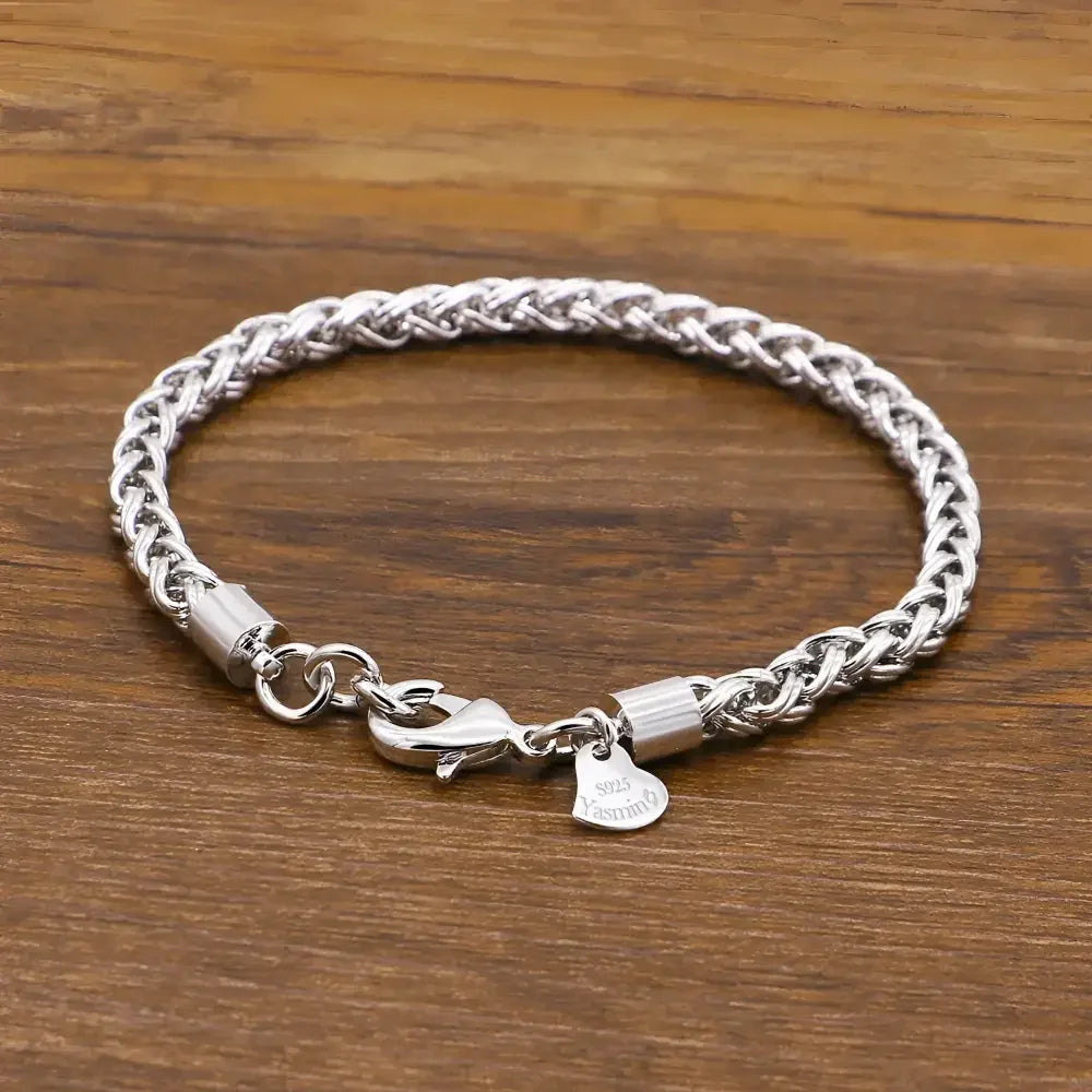 Dankadi Mens Sterling Silver Cuff Bracelet Elegant Jewelry for Him - Buzzastore