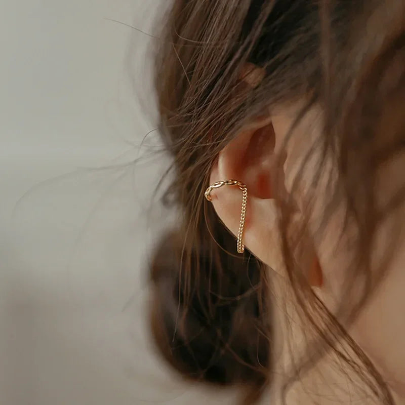 Fashionable No-Piercing Ear Cuff Earrings for Women Stylish Clip-On Earcuffs Jewelry Gift - Buzzastore