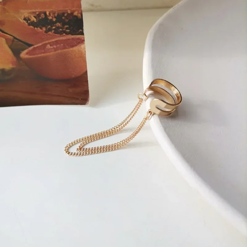 Fashionable No-Piercing Ear Cuff Earrings for Women Stylish Clip-On Earcuffs Jewelry Gift - Buzzastore