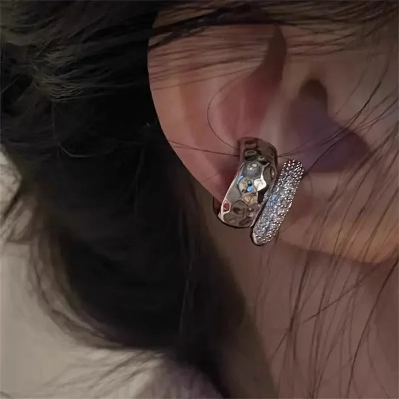 Fashionable No-Piercing Ear Cuff Earrings for Women Stylish Clip-On Earcuffs Jewelry Gift - Buzzastore