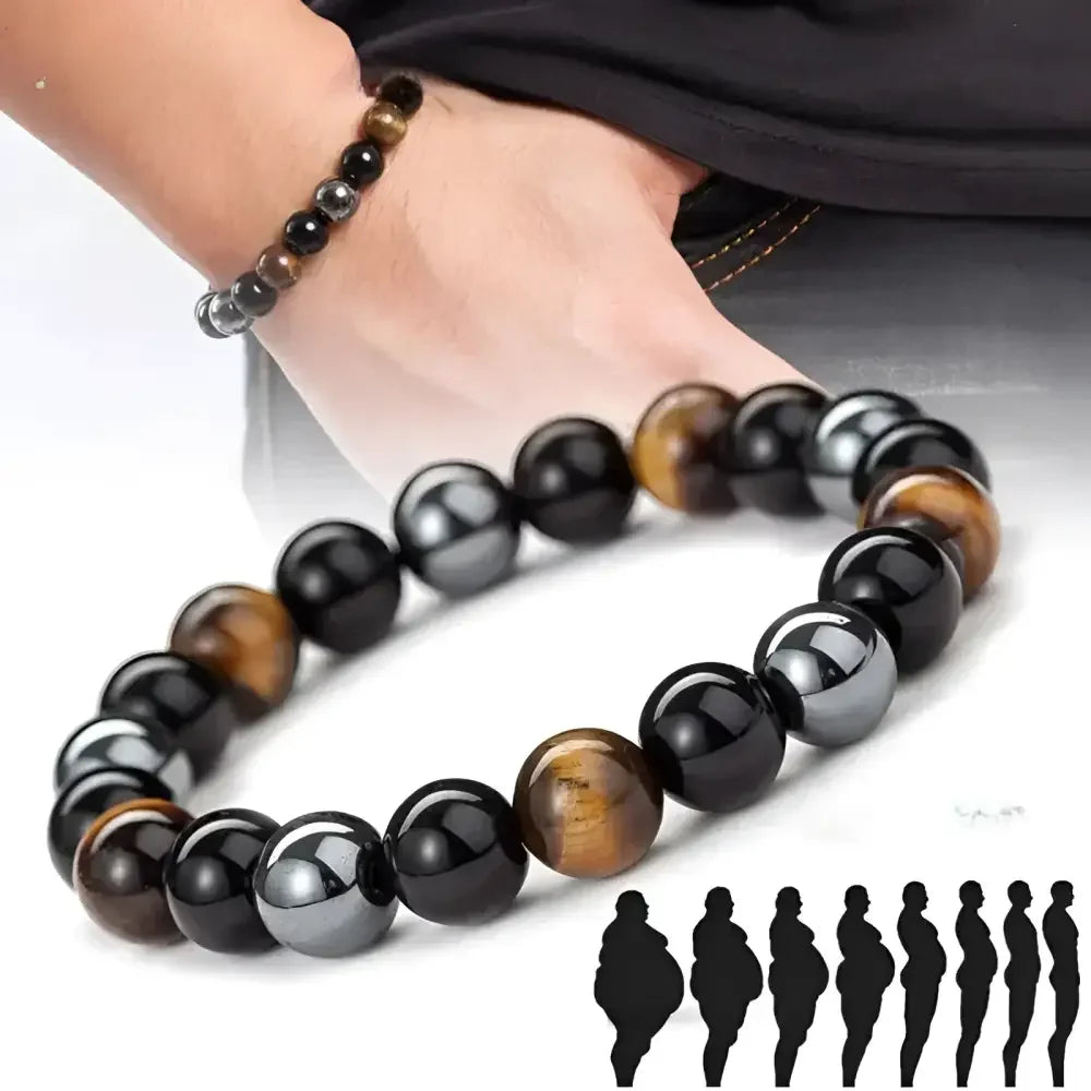 Magnetic Hematite Slimming Bracelet for Wellness and Style - Buzzastore