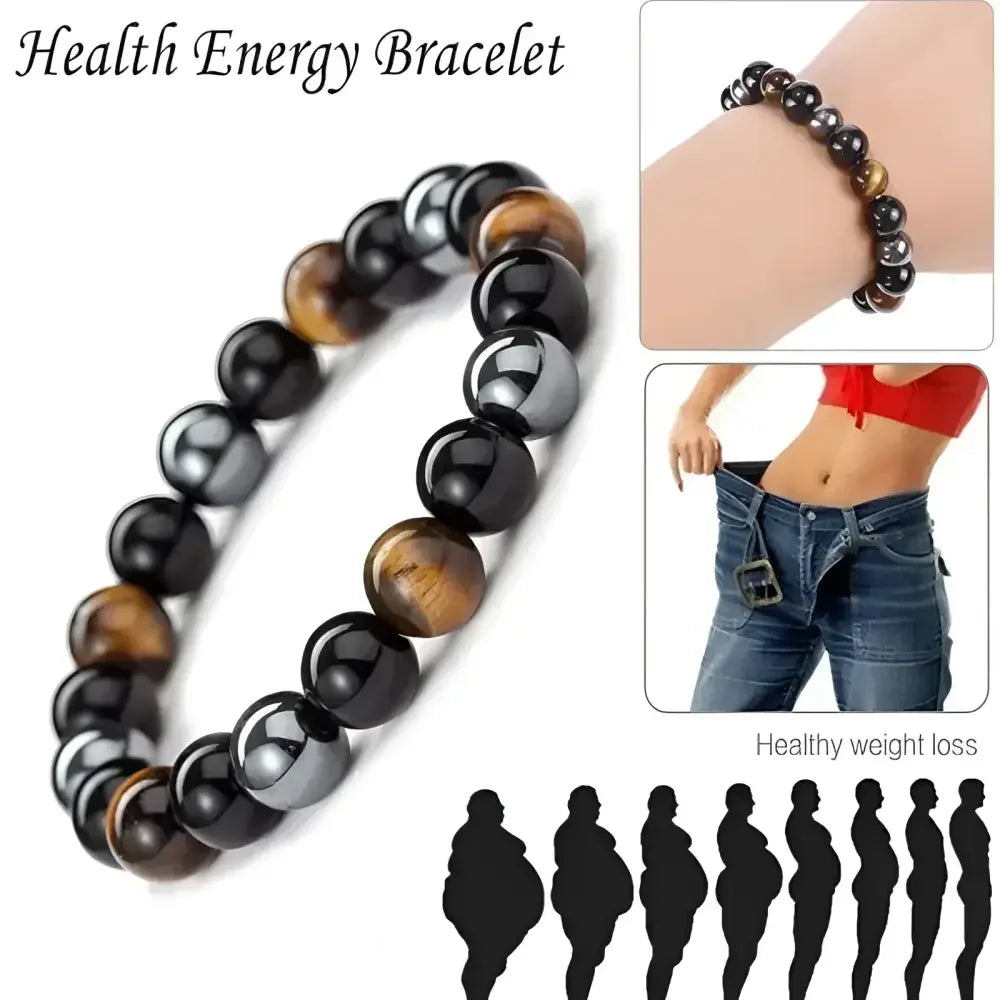 Magnetic Hematite Slimming Bracelet for Wellness and Style - Buzzastore