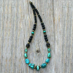 Mens Turquoise Gemstone Necklace - Bohemian Jewelry for a Cool Stylish Look - Buzzastore