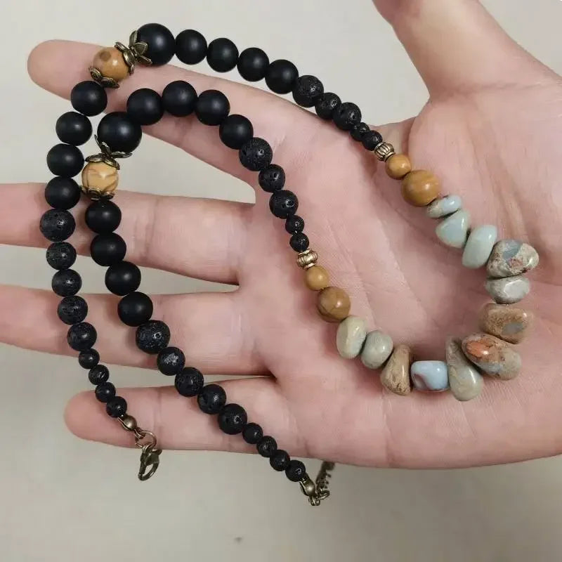 Mens Turquoise Gemstone Necklace - Bohemian Jewelry for a Cool Stylish Look - Buzzastore