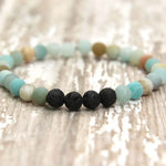 Mens Black Onyx Beaded Bracelet with Cross Charm - Buzzastore