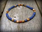 Mens Black Onyx Beaded Bracelet with Cross Charm - Buzzastore