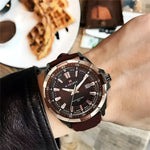 NAVIFORCE Mens Leather Band Watch - Stylish and Durable Timepiece for Everyday Wear - Buzzastore