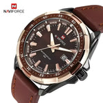 NAVIFORCE Mens Leather Band Watch - Stylish and Durable Timepiece for Everyday Wear - Buzzastore