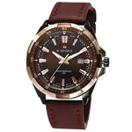 NAVIFORCE Mens Leather Band Watch - Stylish and Durable Timepiece for Everyday Wear - Buzzastore