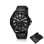 NAVIFORCE Mens Leather Band Watch - Stylish and Durable Timepiece for Everyday Wear - Buzzastore