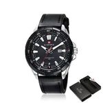 NAVIFORCE Mens Leather Band Watch - Stylish and Durable Timepiece for Everyday Wear - Buzzastore