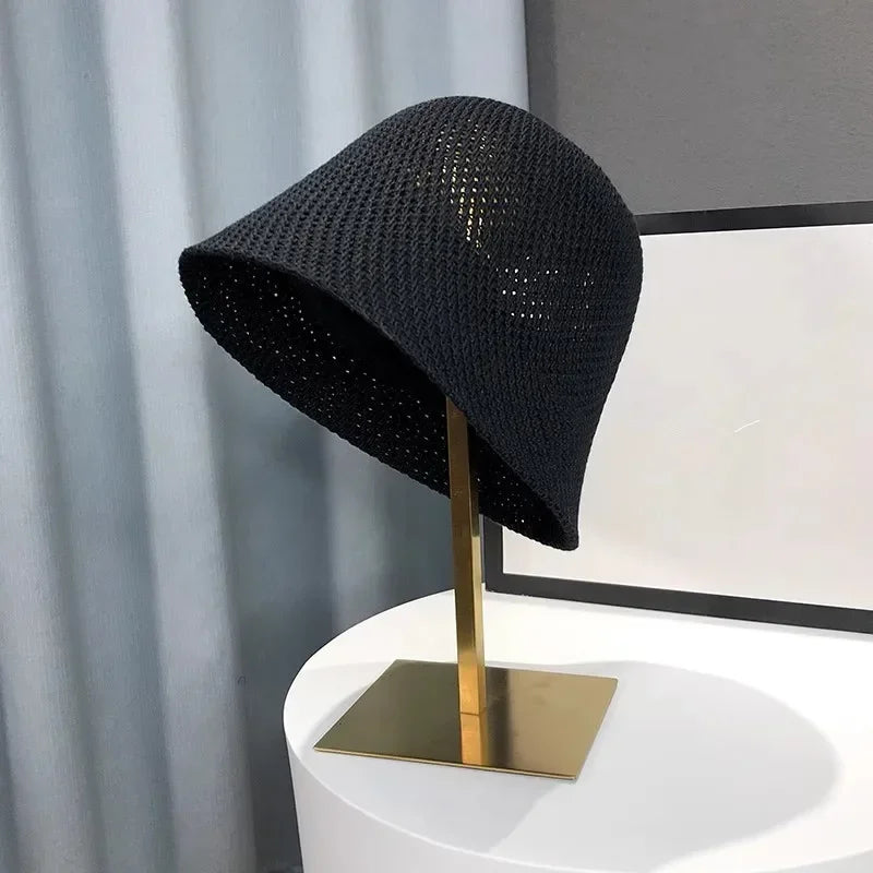 Womens Hollow Sun Hat - Lightweight Fisherman Style for Spring Summer with Sunshade and Face-Enhancing Design - Buzzastore