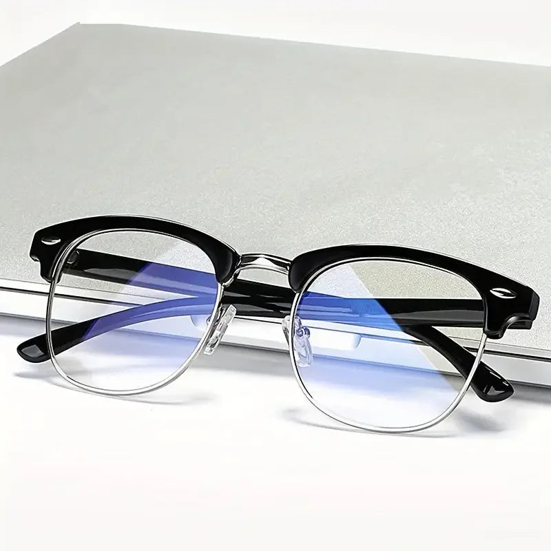 Blue Light Blocking Gaming Glasses - Stylish Semi-Rimless Frame for Comfort and Clarity - Buzzastore
