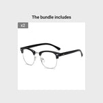 Blue Light Blocking Gaming Glasses - Stylish Semi-Rimless Frame for Comfort and Clarity - Buzzastore