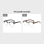 Blue Light Blocking Gaming Glasses - Stylish Semi-Rimless Frame for Comfort and Clarity - Buzzastore